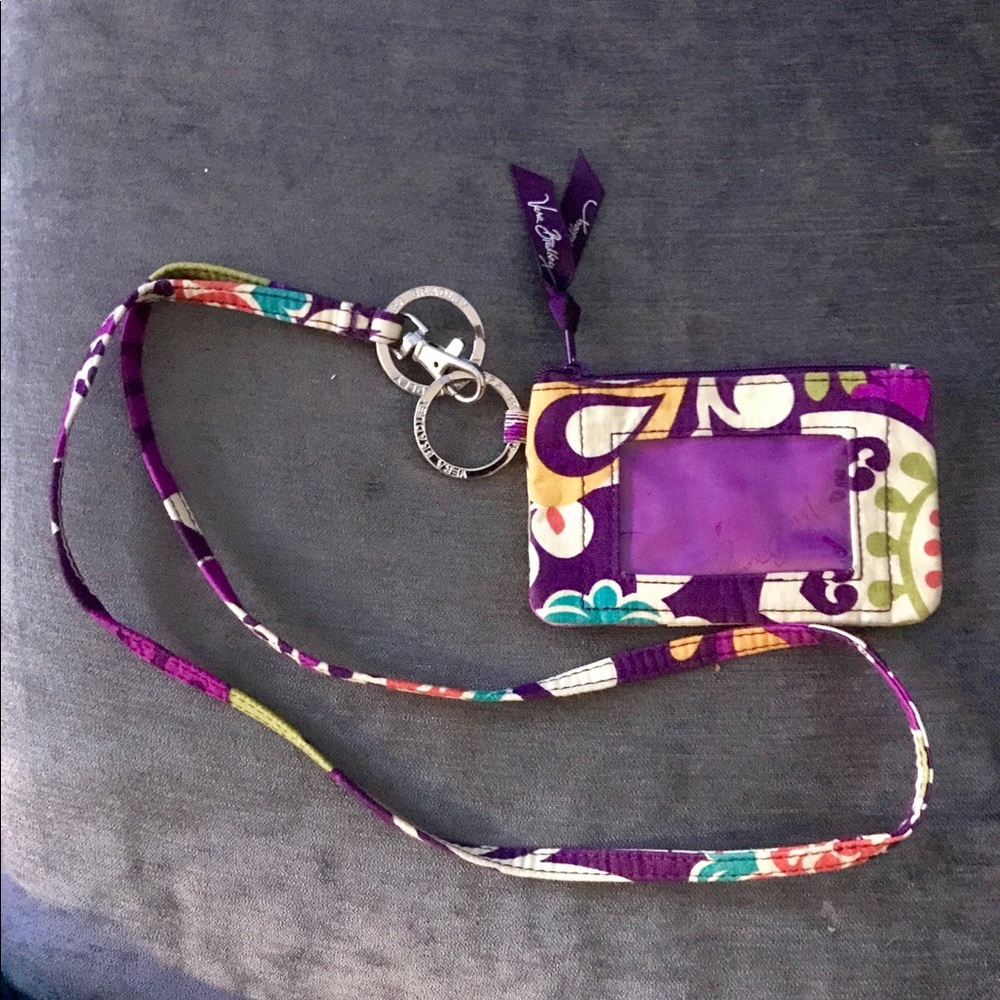 Vera Bradley Zip ID case and lanyard